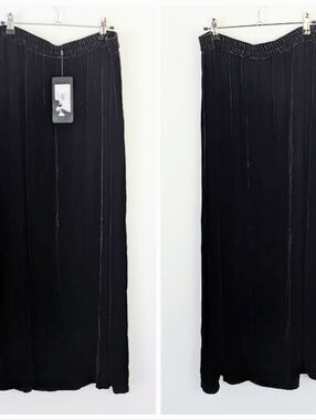 NEW Grizas Silk Velvet Maxi Skirt Size L Lagenlook